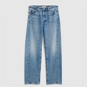 Madewell Pieced Barrel Leg Jean Medium Wash 28 Mid-Rise Button Fly Rockcastle